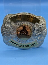 2012 PSSA PA SE Zone Doubles Sr Vet Trapshooting Trophy Belt Buckle picture