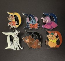 Disney 2025 Disneyland Hidden Mickey Wave B Pin COMPLETE 6 DISNEY D PIN W/Chaser picture