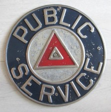 Vintage Public Service of New Jersey PSNJ Bus Front Name Plate Sign NJ picture