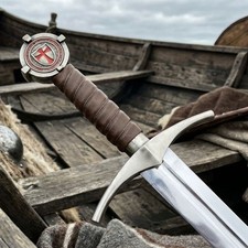 The Accolade Sword of the Knights Templar Faithkeeper- Handmade Medieval Sword picture