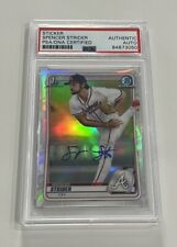 2020 TOPPS BOWMAN CHROME REFRACTOR SPENCER STRIDER RC ROOKIE CARD CAR PSA DNA picture
