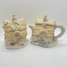 Lenox Disney Seven Dwarfs Cottage Sugar & Creamer Set Snow White 2004 picture
