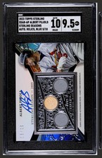 2023 Topps Sterling Albert Pujols Relic Auto JERSEY #5/10 Game Used Bat & Patch picture