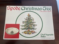 Spode Christmas Tree Oval Vegetable Baker Brand New In Box picture