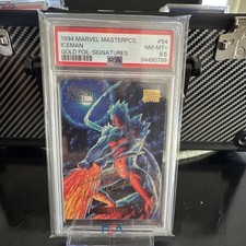 1994 Marvel Masterpieces Iceman #54 Gold Foil-Signatures Auto PSA 8.5 picture