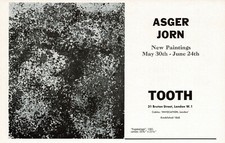 1960s Vintage Asger Jorn Art Exhibition Tooth Gallery London Original Print Ad picture