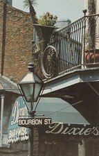 New Orleans Louisiana Dixie's Dixieland Jazz Clarinet Bourbon St postcard picture