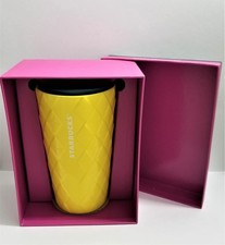 NEW Starbucks Ceramic Tumbler Hawaii Collection Yellow Pineapple 12oz Tropical picture