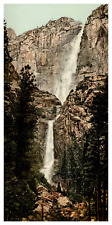 California, Yosemite Valley, Yosemite Falls Vintage Print, Photochrome Print picture