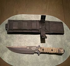 TOPS Zero Dark 30 Survival Fixed Blade Knife Black Clip Point, Micarta, Sheath picture