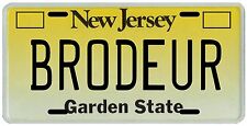 Martin Brodeur New Jersey Devils Rookie Year 1992 NJ Metal License Plate picture