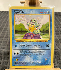 Pokémon Base Set Squirtle 63/102 1999 WOTC English MINT Trading Card picture