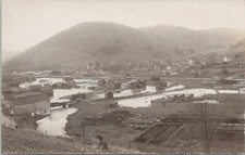 RPPC Nice Panoramic Flooded Town Scene California Oregon Washington early 1900s picture