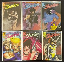 Shuriken Vol 2 COMPLETE RUN Comic Lot 1-6 1991 Eternity Comics Lot of 6 9.8 NM picture