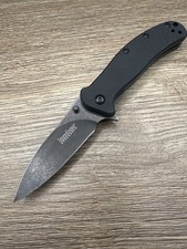 Kershaw Zing 1730BWH3 BlackWash RJ Martin Design Black Folder Pocket Knife Used picture