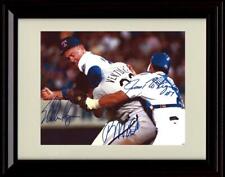 Framed 8x10 Nolan Ryan and Robin Ventura - The Fight - Texas Rangers Autograph picture