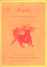 1970s GONZALEZ MEXICAN RESTAURANT vintage mini take-out menu RICHMOND CALIFORNIA picture