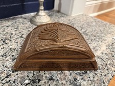 Antique Anglo-Indian Kashmir hand carved box picture