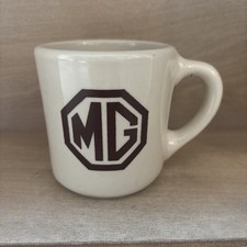 VINTAGE MG AUTOMOBILE LOGO HEAVY CERAMIC COFFEE MUG BRITISH RACING MORRIS MOTOR picture