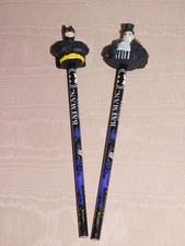 VINTAGE 1991 DC COMICS BATMAN &  PENGUIN PENCIL TOPPERS NEW OLD STOCK picture