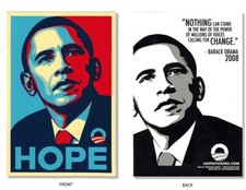 Authentic 2008 Barack Obama HOPE Sticker 6”x4” by Shepard Fairey obey giant art picture