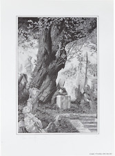 Bernie Wrightson SIGNED #253/275 Frankenstein & Monster in Graveyard Art Print picture