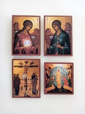 Orthodox Christian Icons | Set of Four Wooden Icons | Handmade picture