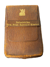 Bayer Antique 1895-1904 Leather Pouch Bag Farbenfabriken Lion Logo Advertising picture