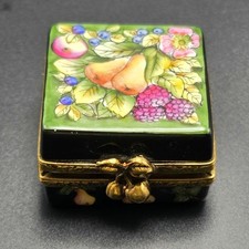 Vintage Provincial Fruit Limoges Box with Fruits Inside Handpainted picture