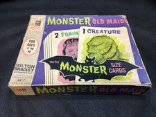 VINTAGE 1964 Monster Old Maid Card Game COMPLETE [Milton Bradley #4417] picture