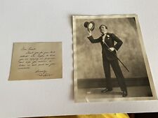 Very Early Photograph And Signed Note From The Legendary Ted Lewis picture