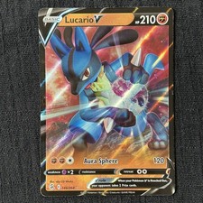 Pokemon TCG: SWSH Fusion Strike Lucario V 146/264 Holo Rare V NM picture