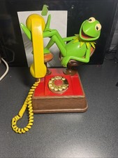 Vintage 1983 Kermit the Frog Telephone ATC Jim Henson Muppets Rotary Style Phone picture