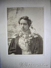 Elegant Antique Victorian Cabinet Card – R.S. Pridham Studio, Sackville NB 1897 picture