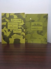 Vintage US Army Manuals Lot FM 100-5 Operations STP 21 Military Doctrine 1990s picture