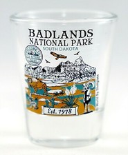 BADLANDS SOUTH DAKOTA NATIONAL PARK SERIES COLLECTION GLASS SHOTGLASS picture