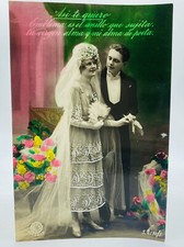 Vintage 1920s Spanish Madrid SPAIN Romance Postcard Asi te quiero Tinted Photo picture