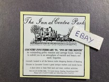 1992 Print Ad. The Inn at Centre Park. Reading, Pennslyvania. Gothic Mansion picture
