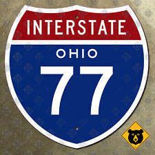 Ohio Interstate 77 highway route sign 1957 Cleveland Akron Canton 18x18 picture
