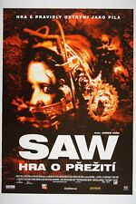 SAW 23x33 Original VERY RARE Czech movie poster 2004 CARY ELWES JAMES WAN HORROR picture