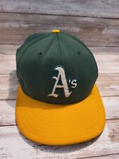 Rare Vintage Oakland A’s Athletics Snapback Hat USA Green/yellow picture