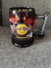 Hard Rock Cafe Edinburgh Large Tea Mug Guitar Handle Collectible picture