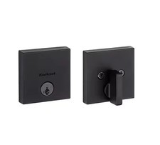 Kwikset Low Profile Iron Black Square 1-Cylinder Contemporary Deadbolt SmartKey picture