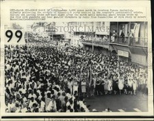 1968 Press Photo Women march during protest in downtown Panama City - now61060 picture