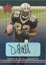 Donte Stallworth 2002 Donruss Leaf Rookies & Stars RC auto autograph card 174 picture
