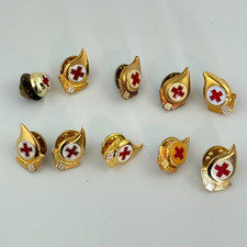 American Red Cross blood donor lapel Vtg Pin Years Gallon Lot of 10 picture