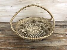 Vintage South Carolina Sweetgrass Gullah Gathering Basket DAMAGED picture