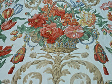 Vintage Braemore Baroque Floral in Planter Roses/Tulips Tassels 7 Yds Opulent picture