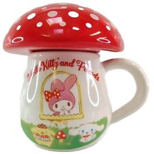 Sanrio Hello Kitty & Friends Figural Mushroom Mug with Lid 16 oz Rare Htf Gift  picture