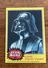 1977 TOPPS STAR WARS LORD DARTH VADER #196 picture